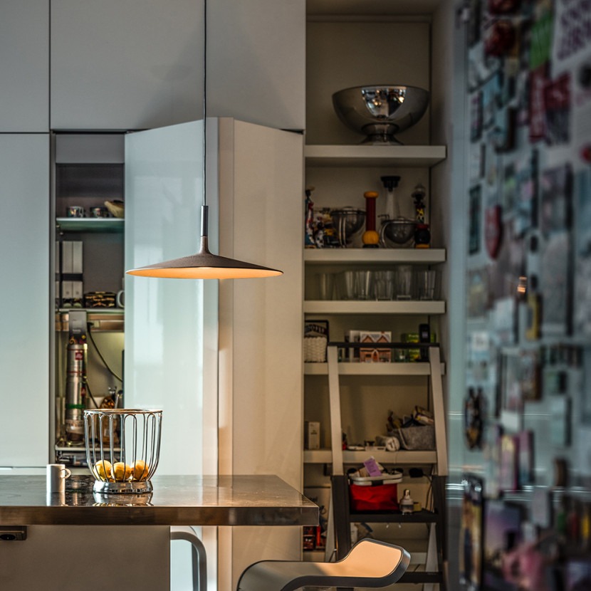 Foscarini Aplomb Large LED Pendant Over Kitchen Island Foscarini Aplomb Large LED Pendant Over Kitchen Island