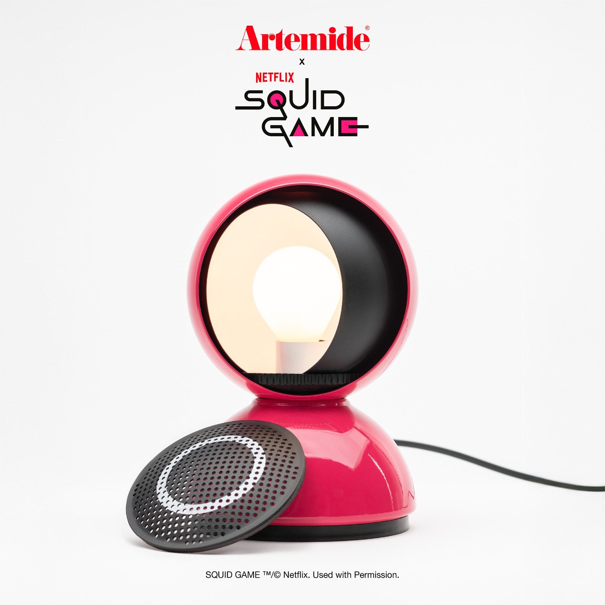Pink Artemide Eclisse x Squid Game Table Lamp Pink Artemide Eclisse x Squid Game Table Lamp