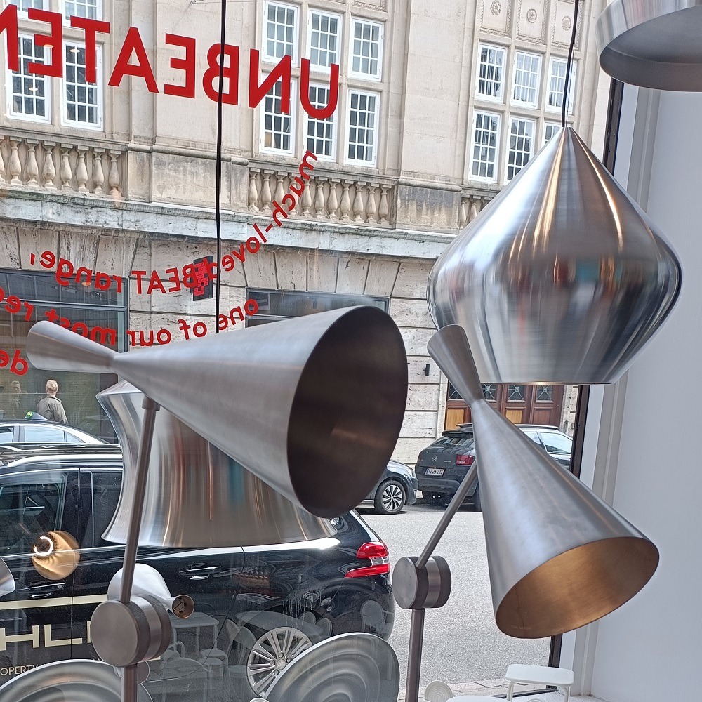 Tom Dixon Unbeaten Pendant and Floor Lamp Tom Dixon Unbeaten Pendant and Floor Lamp