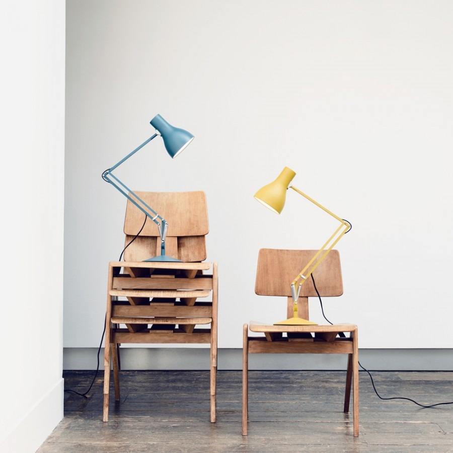 Anglepoise Margaret Howell Type 75 Desk Lamp in Saxon Blue & Yellow Anglepoise Margaret Howell Type 75 Desk Lamp in Saxon Blue & Yellow