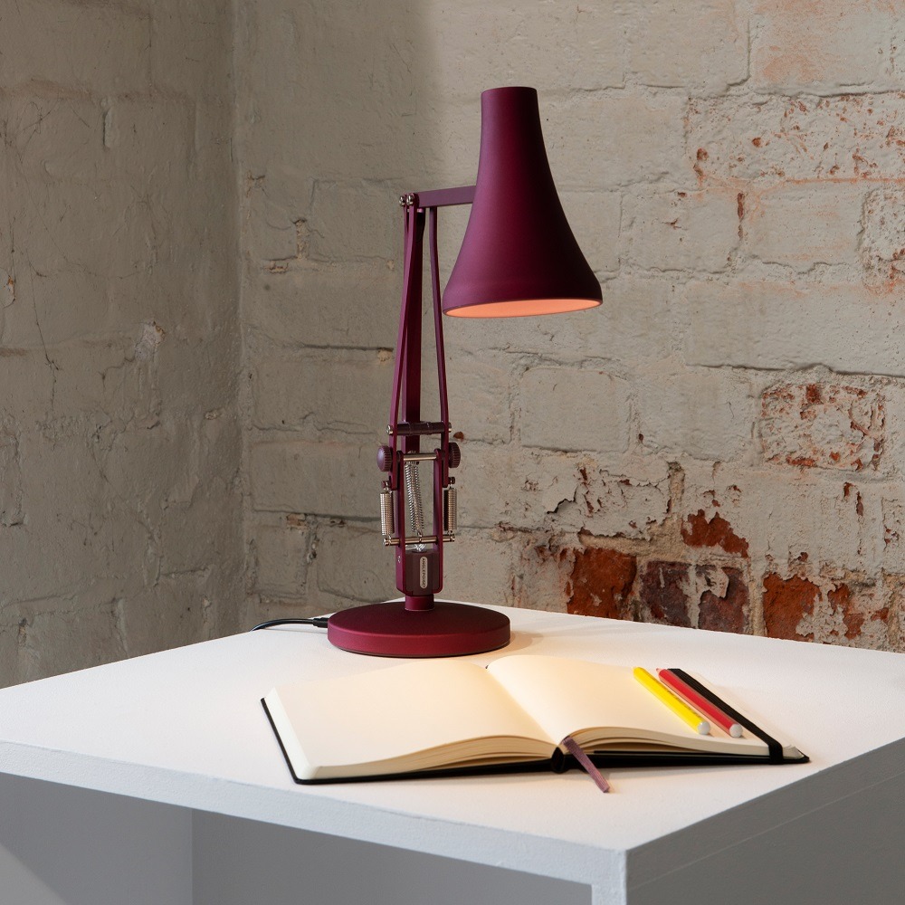 Berry Red Anglepoise Type 90 Mini Mini Desk Lamp