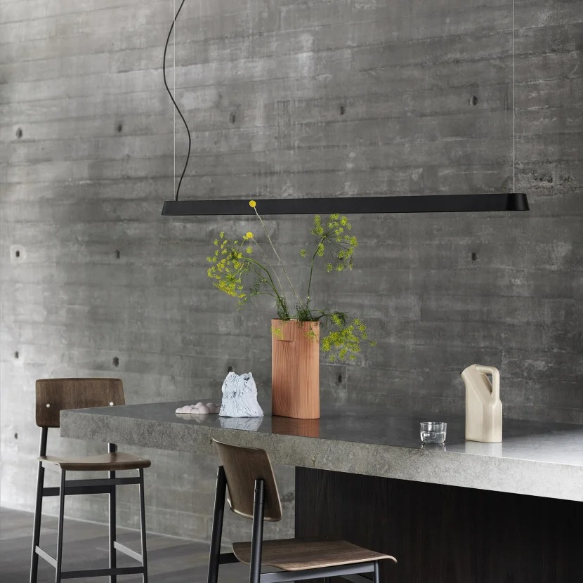 Muuto Linear LED Pendant Over Kitchen Island Muuto Linear LED Pendant Over Kitchen Island