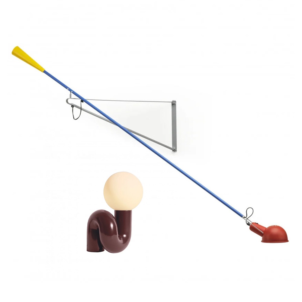 The Flos 265 Wall Light & The Petite Friture Neotenic LED Table Lamp The Flos 265 Wall Light & The Petite Friture Neotenic LED Table Lamp