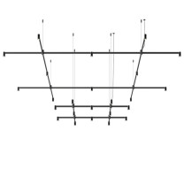 Vibia Nexum Square 2-Tier LED Pendant / Ceiling Light