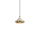 Bert Frank Shear Pendant Brushed Brass Cream