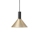 Ferm Living Collect Brass Pendant Cone Low Black