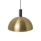 Ferm Living Collect Brass Pendant Dome Low Black