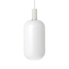 Ferm Living Collect Low Socket Pendant Glass Tall White Opal