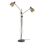 Bert Frank Riddle Double Floor Lamp Antique Brass