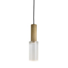 J. Adams Flume 80 Pendant Antique Brass - Clear Glass