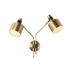Bert Frank Riddle Double Wall Light Brushed Brass