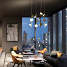 Axolight Orchid 3 LED Suspension in Sitting Room