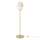 Gubi Multi-Lite Floor Lamp Brass White Side On