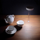 Davide Groppi TeTaTeT Flute LED Table Lamp - Turned On 
