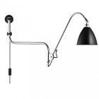Gubi Bestlite BL10 Wall Light Chrome Black Extended