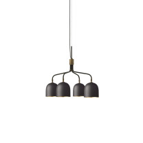 Gubi Howard Chandelier 4 Arms Short Gunmetal