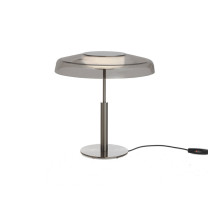 Oluce Dora LED Table Light Black Smoked Glass
