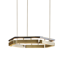 Bert Frank Colt Hexagon LED Chandelier - Brushed Brass