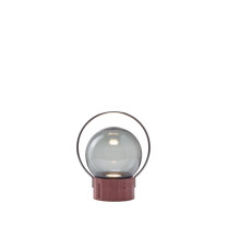 Brokis Sfera LED Portable Lamp Small Terracotta Smoke Grey