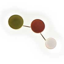 Marset Caramel Triple LED Wall Light Green Brown Opal