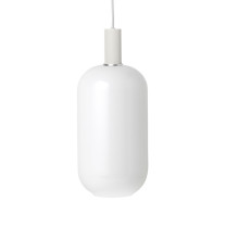 Ferm Living Collect Low Socket Pendant Glass Tall White Opal