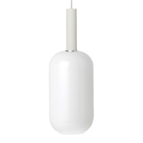 Ferm Living Collect High Socket Pendant Glass Tall White Opal