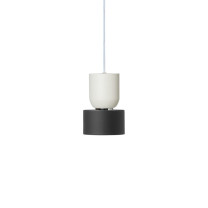 Ferm Living Collect Bell Socket Pendant Disc White Black