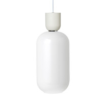Ferm Living Collect Bell Socket Pendant Glass Tall White Opal