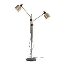Bert Frank Riddle Double Floor Lamp Antique Brass