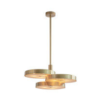 Bert Frank Triarc Pendant Brushed Brass Opal