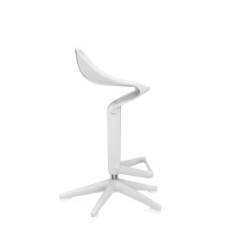 Kartell Spoon Stool - White, Side View