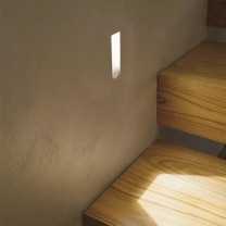 Light Attack GYP-3 Plaster-In LED Wall Light on Staircase