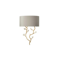 Porta Romana Trailing Blossom Wall Light White Gold