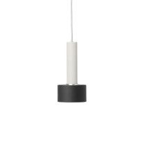 Ferm Living Collect High Socket Pendant Disc White Black