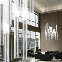 Panzeri Candle Single LED Suspension Lifestyle Lobby