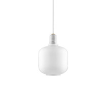 Normann Copenhagen Amp Pendant - Small, White/Brass