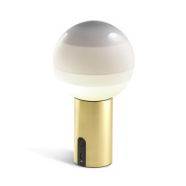 Marset Dipping Light Portable LED Table Lamp White Brass