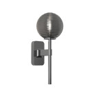 Astro Tacoma Single Globe Wall Light Polished Chrome Tacoma Ribbed Smoke