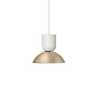 Ferm Living Collect Brass Pendant Hoop Bell White