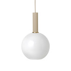 Ferm Living Collect High Socket Pendant Glass Sphere Cashmere Opal
