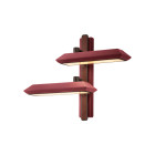 Bert Frank Rinato LED Double Wall Light Right Dark Bronze Red