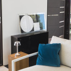 Flos Bon Jour Unplugged LED Portable Lamp - Matt Chrome, Transparent Crown