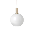 Ferm Living Collect Low Socket Pendant Glass Sphere Cashmere Opal