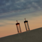 Flos In Vitro LED Outdoor Unplugged Light Terracotta and Black