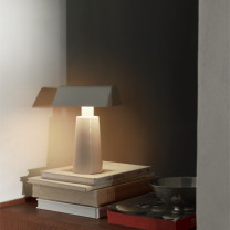 &Tradition Caret Portable Table Lamp Grey on Desk