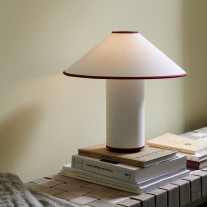 &Tradition Colette Table Lamp White & Merlot on Mantle