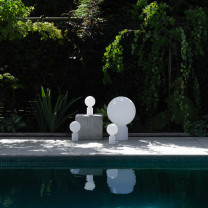 Normann Copenhagen Yo Table Lamp by poolside