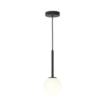 Astro Tacoma Pendant Matt Black Tacoma Ribbed White