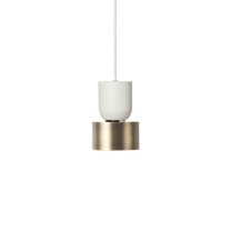 Ferm Living Collect Brass Pendant Disc Bell White