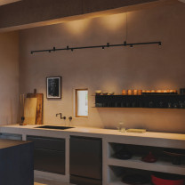 Vibia Nexum Lineal LED Pendant  Ceiling Light Lifestyle Kitchen 2